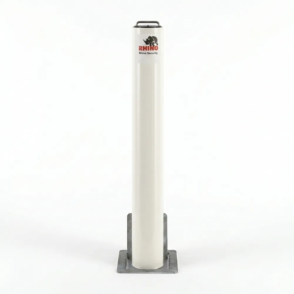 White Steel Lift-Assist Bollard