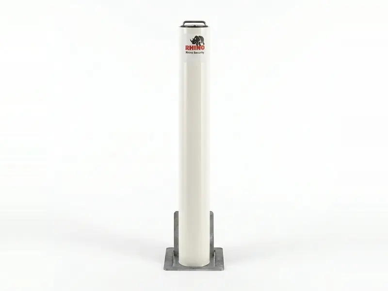 White Steel Lift-Assist Bollard