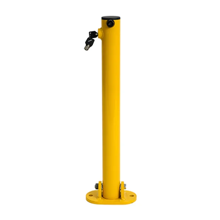 Yellow Fold-Down Parking Post