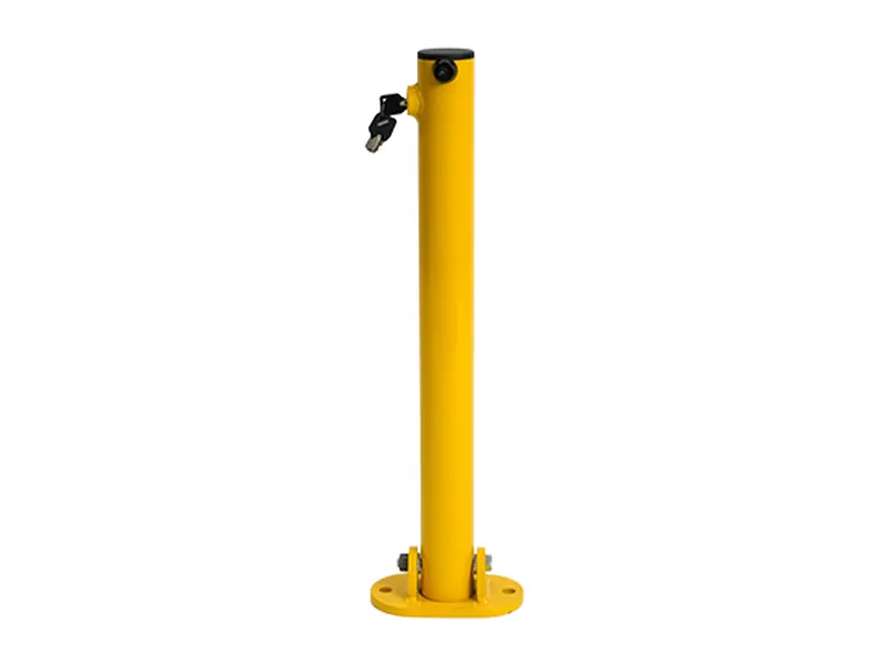 Yellow Fold-Down Parking Post