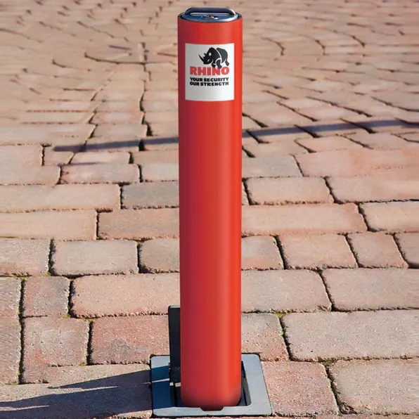 Red Steel Telescopic Bollard