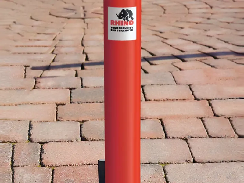 Red Steel Telescopic Bollard